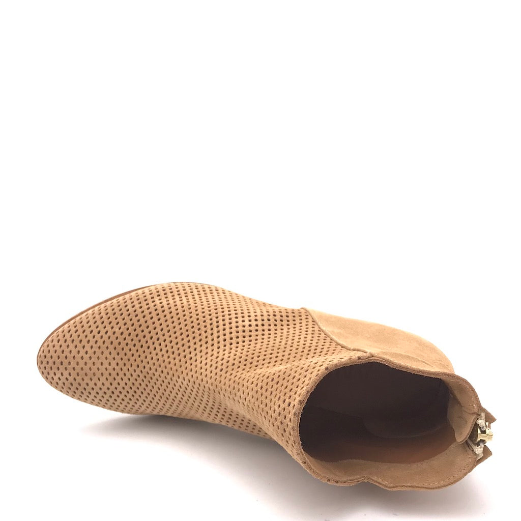 Zulian Calzature Tronchetto forato in crosta beige Hotsell
