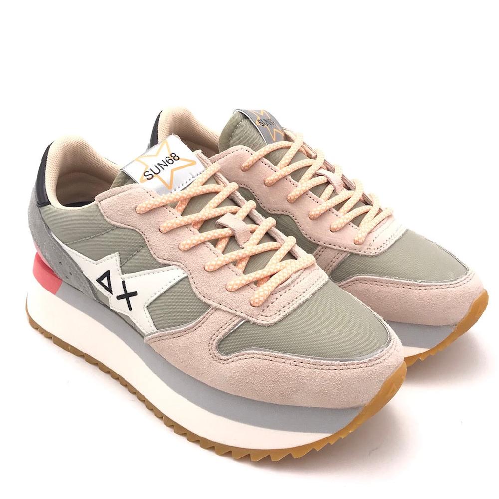 Zulian Calzature Sneakers Big Stargirl printed logo grigio chiaro Vendita Calda