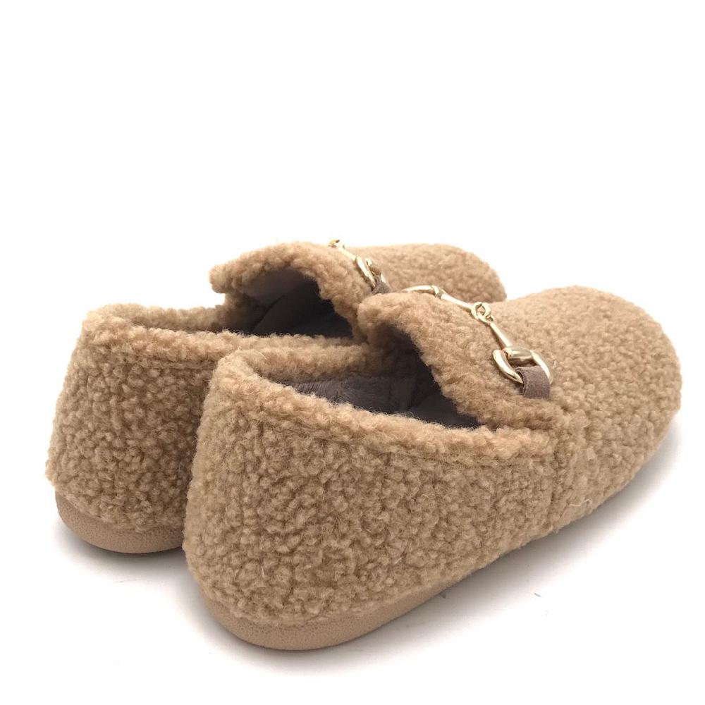 Zulian Calzature Pantofola Gles beige In Saldo