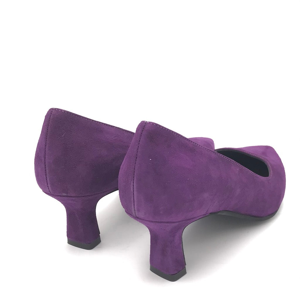 Zulian Calzature Decolletè Lory in camoscio viola Italia