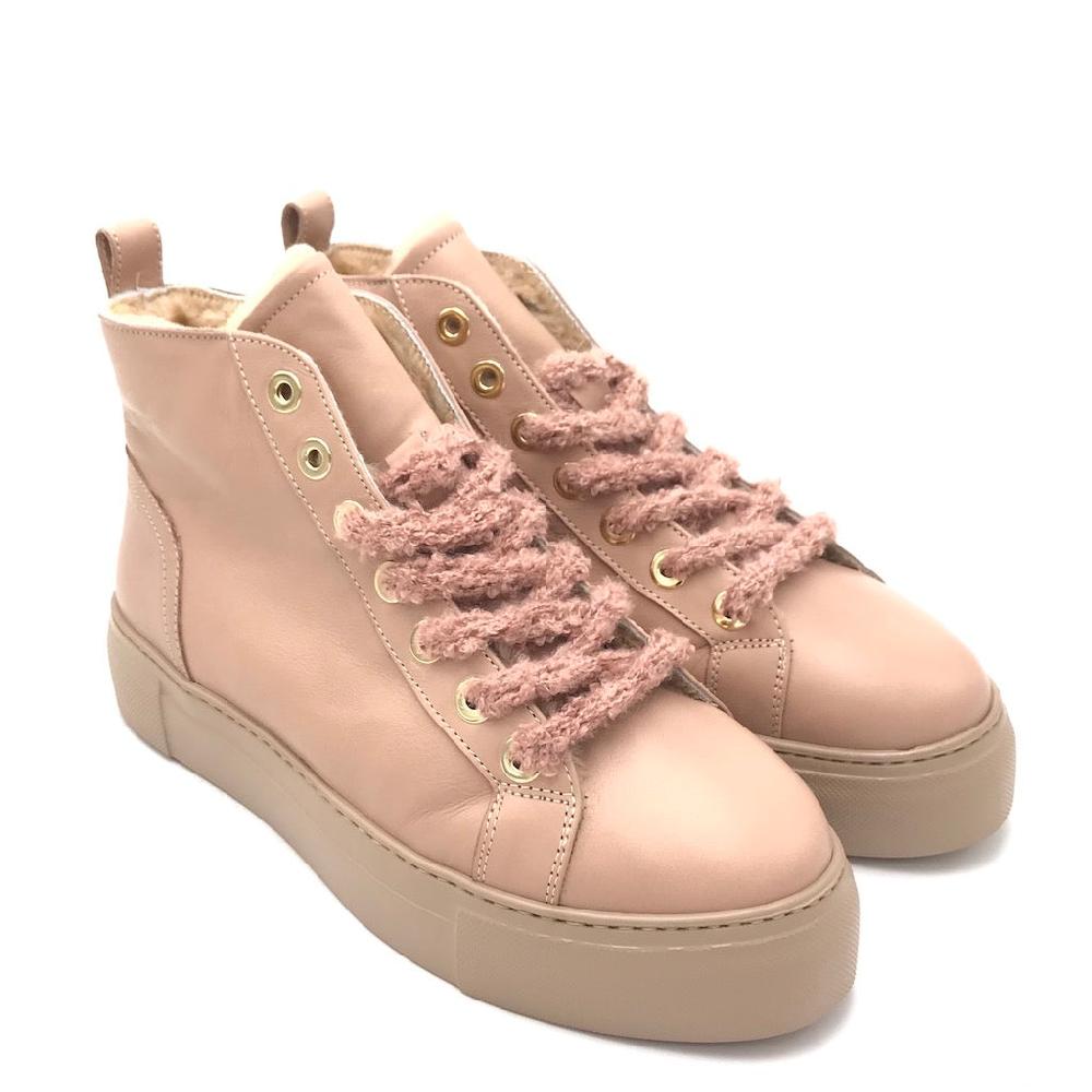 Zulian Calzature Sneakers alta nude Sottocosto