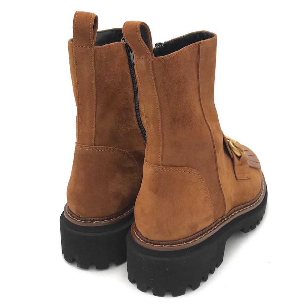 Zulian Calzature Tronchetto velour cuoio Presa