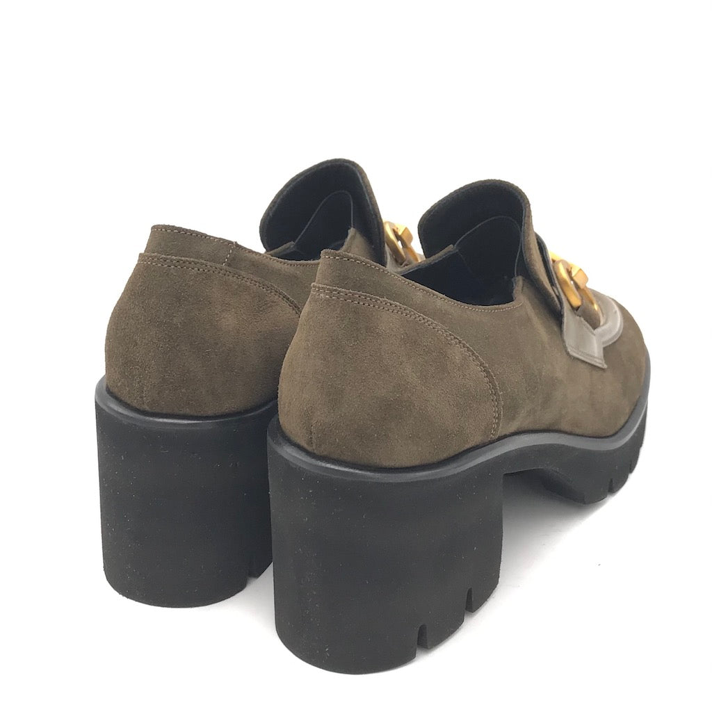 Zulian Calzature Mocassino velour oliva Sconto