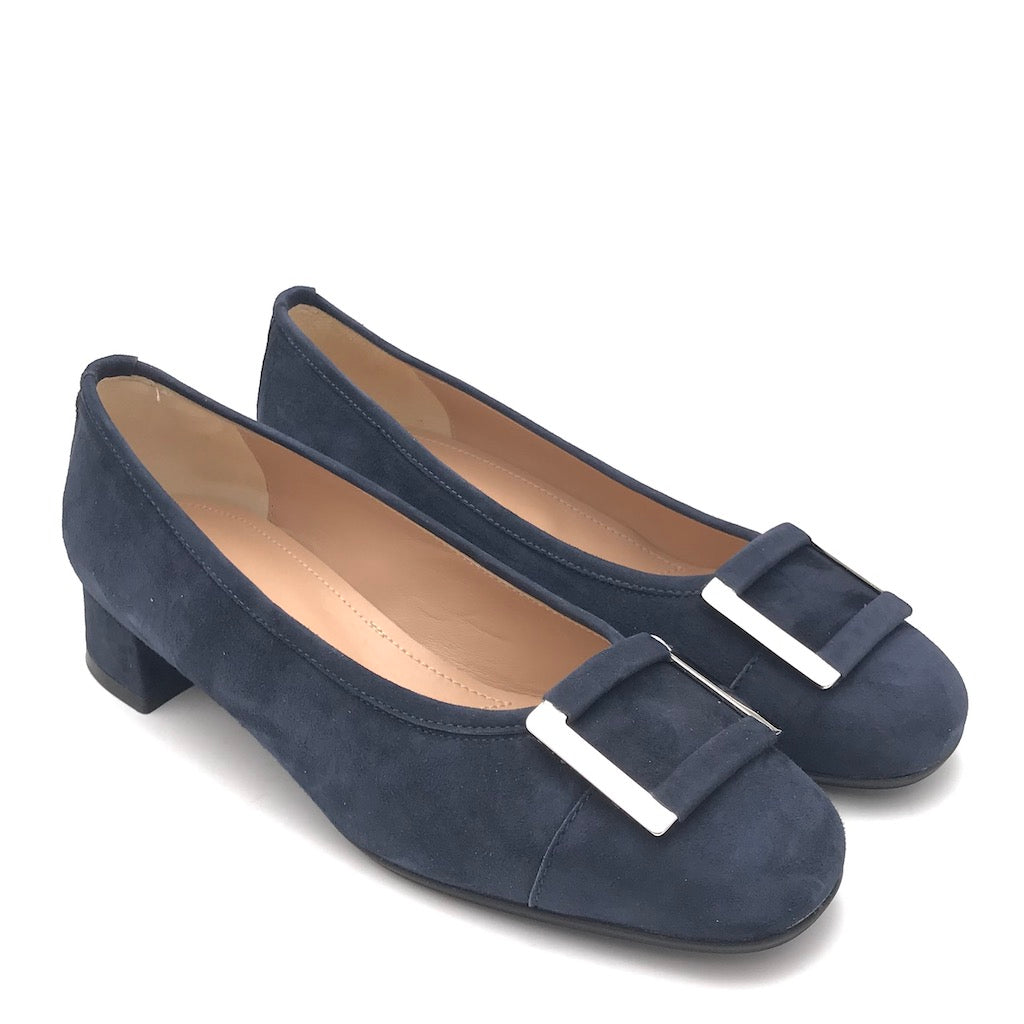 Zulian Calzature Ballerina in camoscio blu Nuova