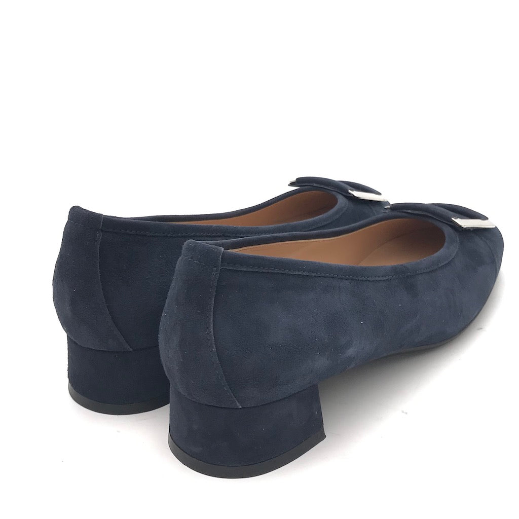 Zulian Calzature Ballerina in camoscio blu Nuova