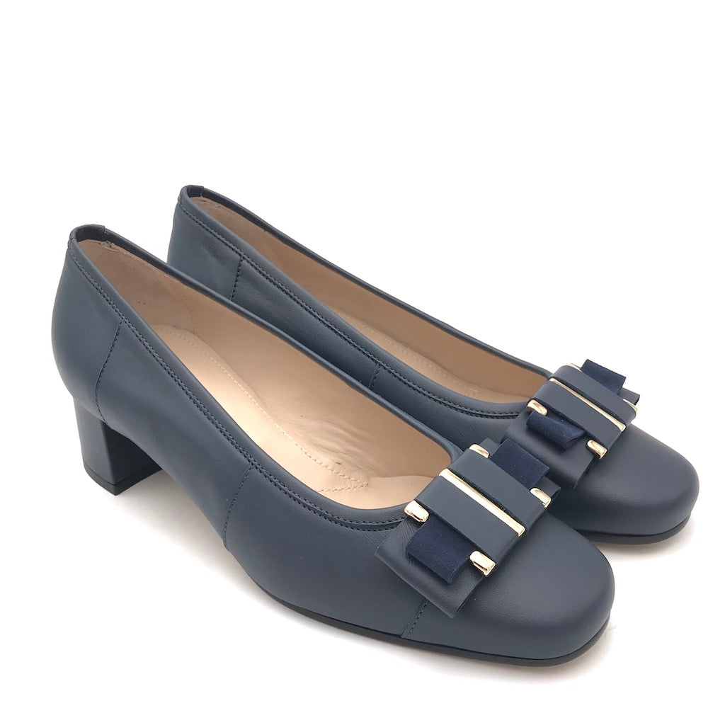 Zulian Calzature Ballerina in pelle blu Promozione