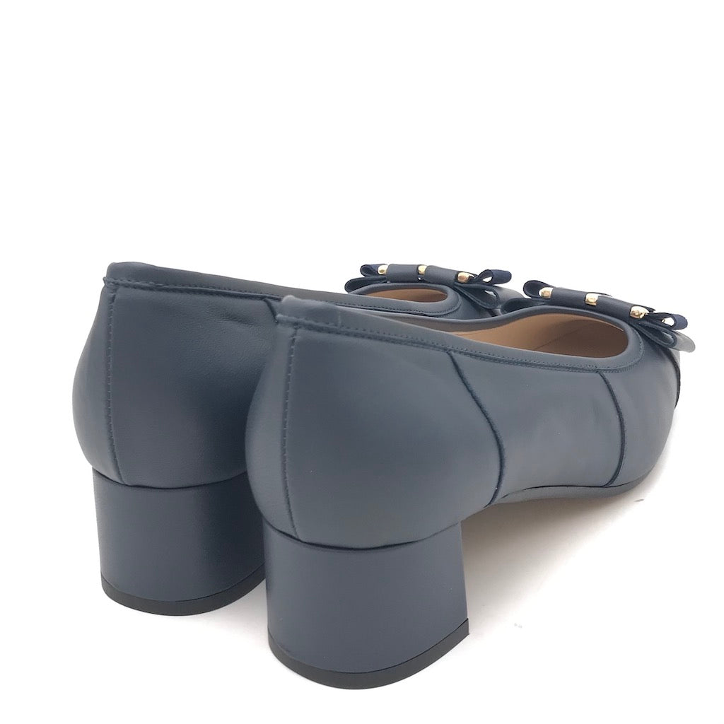 Zulian Calzature Ballerina in pelle blu Promozione