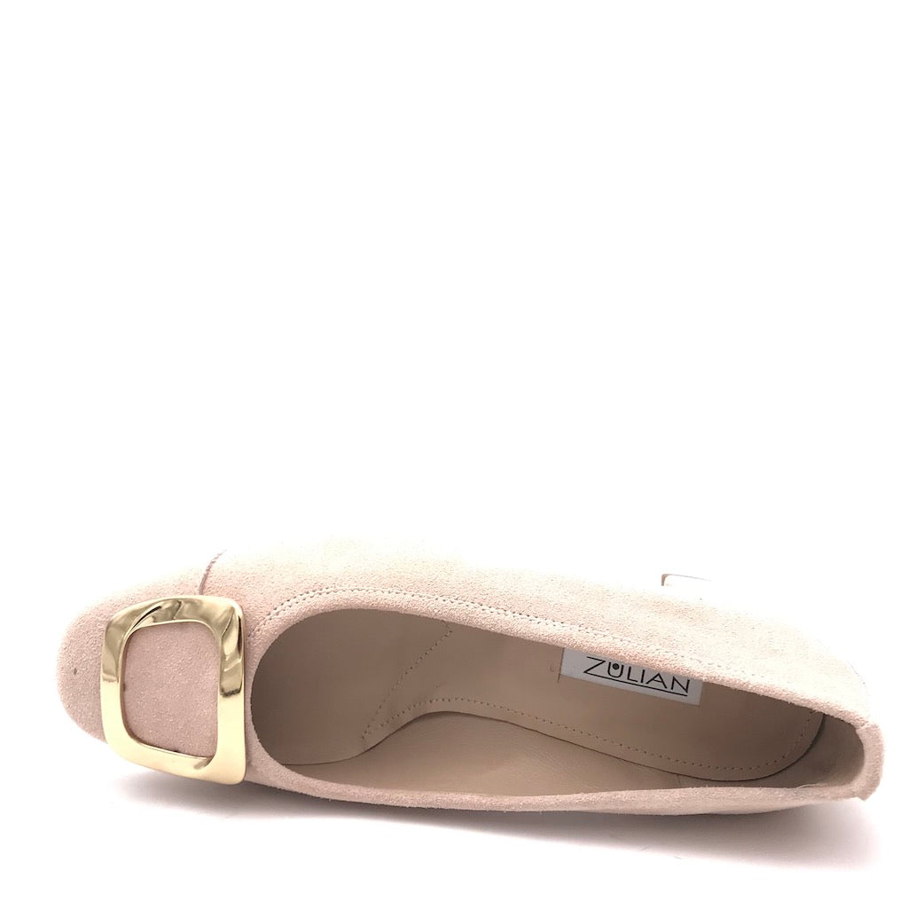 Zulian Calzature Ballerina in camoscio pesca Spedizione Gratuita