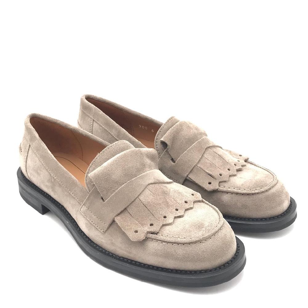 Zulian Calzature Mocassino frangia in crosta sand Economico