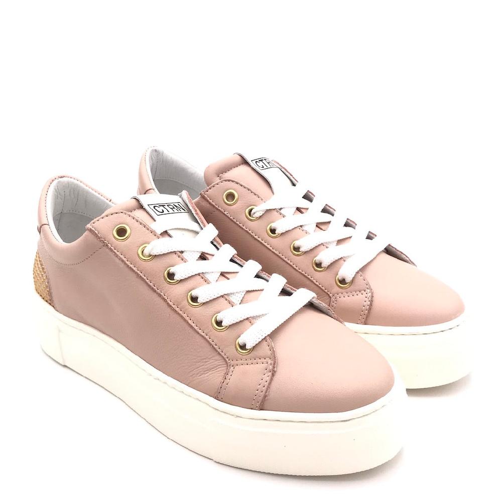 Zulian Calzature Sneakers in pelle rosa cipria In Linea