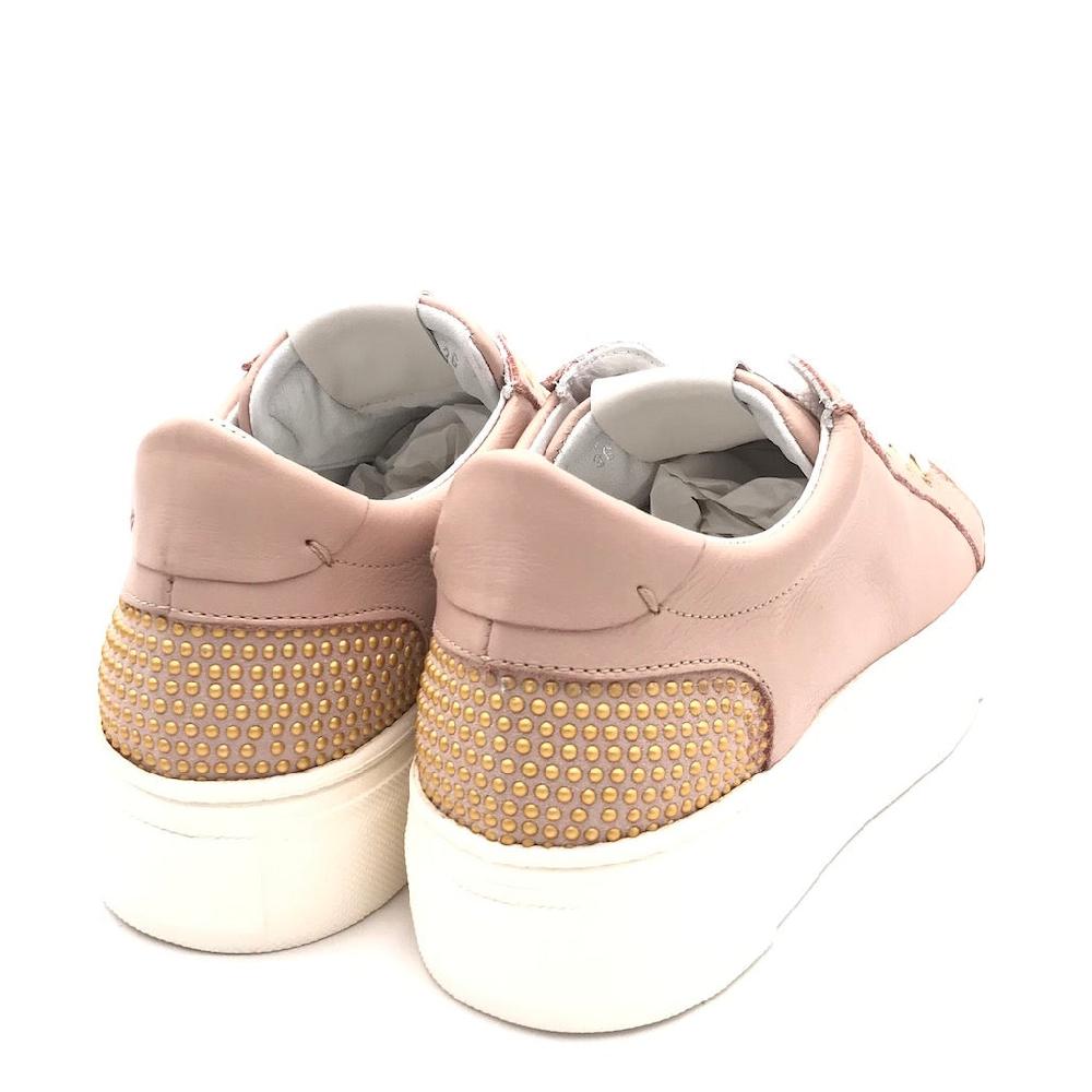 Zulian Calzature Sneakers in pelle rosa cipria In Linea