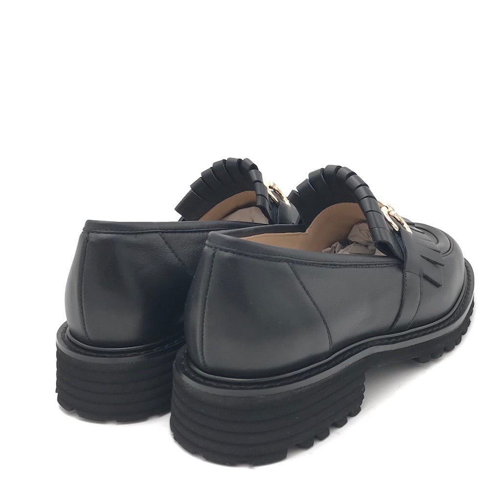 Zulian Calzature Mocassino Lina frangia nero Pezzi Unici
