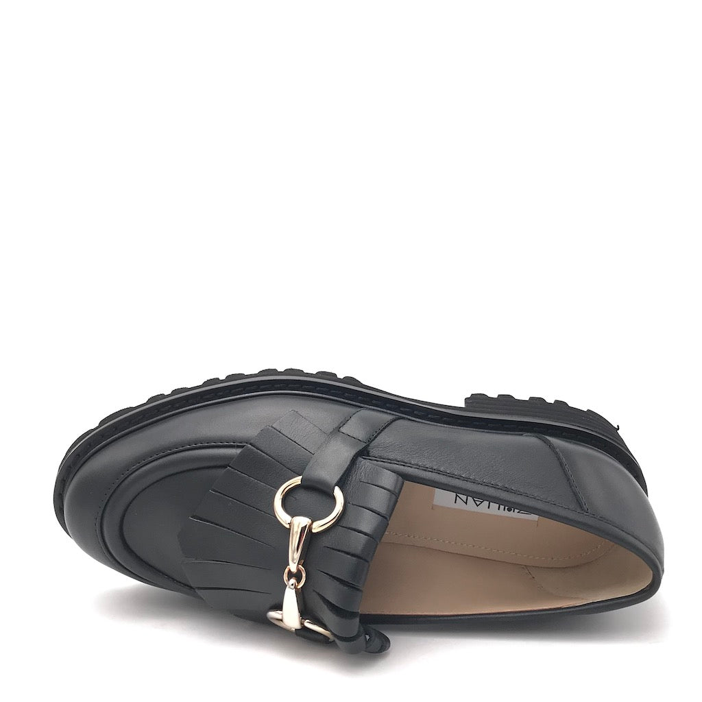 Zulian Calzature Mocassino Lina frangia nero Pezzi Unici