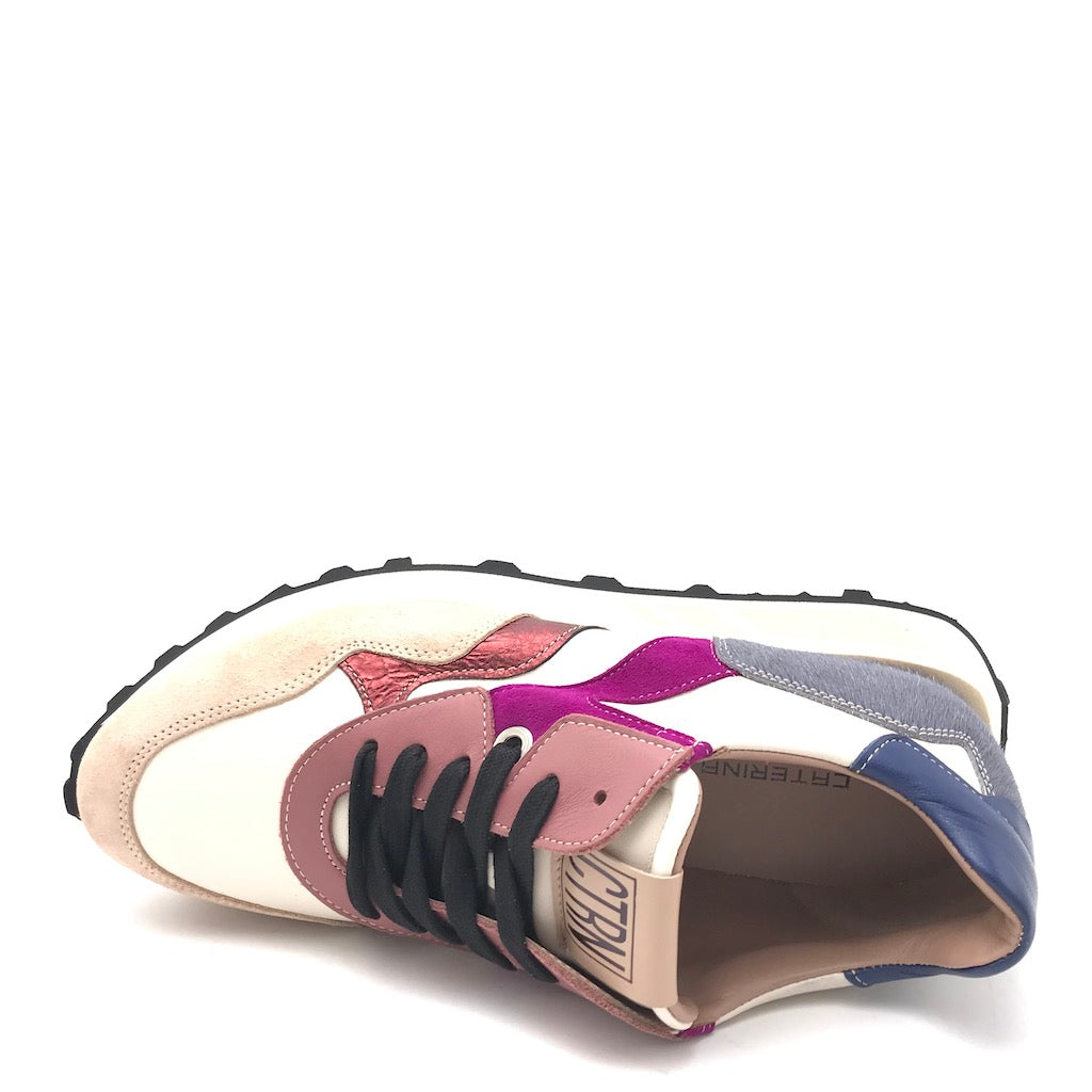 Zulian Calzature Sneakers running multicolor-off white Smaltimento dello stoccaggio