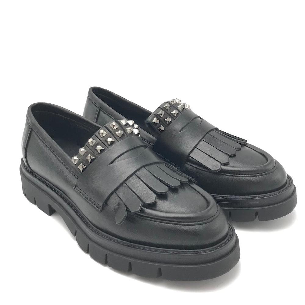 Zulian Calzature Mocassino Taylor frangia nero Ultimi due giorni