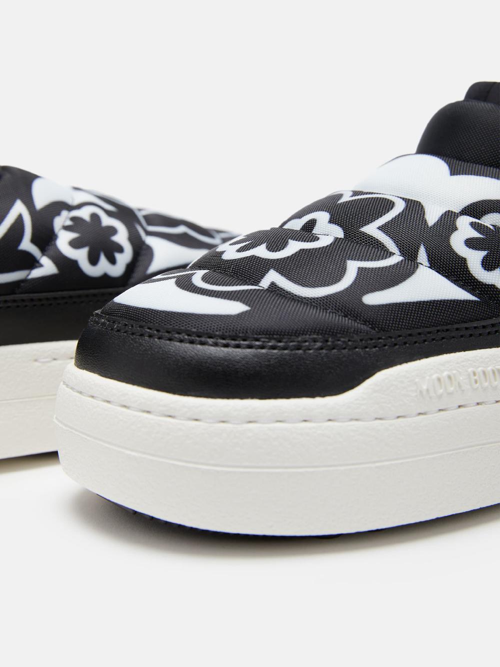 ﻿Moon Boot PARK SOFT NERO CON MOTIVO FLOREALE Offerte