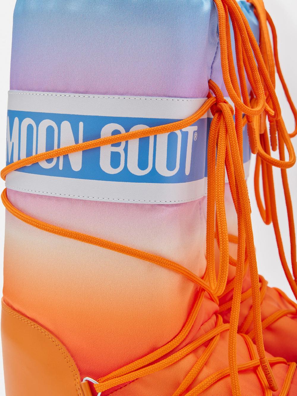 Moon Boot ICON ARANCIONE CON STAMPA SUNRISE Vendita Economica