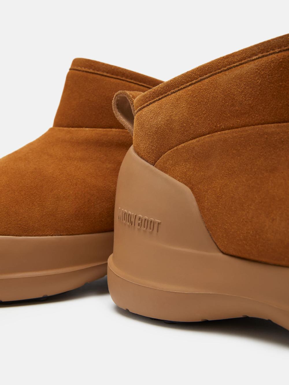 Moon Boot STIVALE LUNA LOW COGNAC IN PELLE SCAMOSCIATA Saldi Di Fabbrica