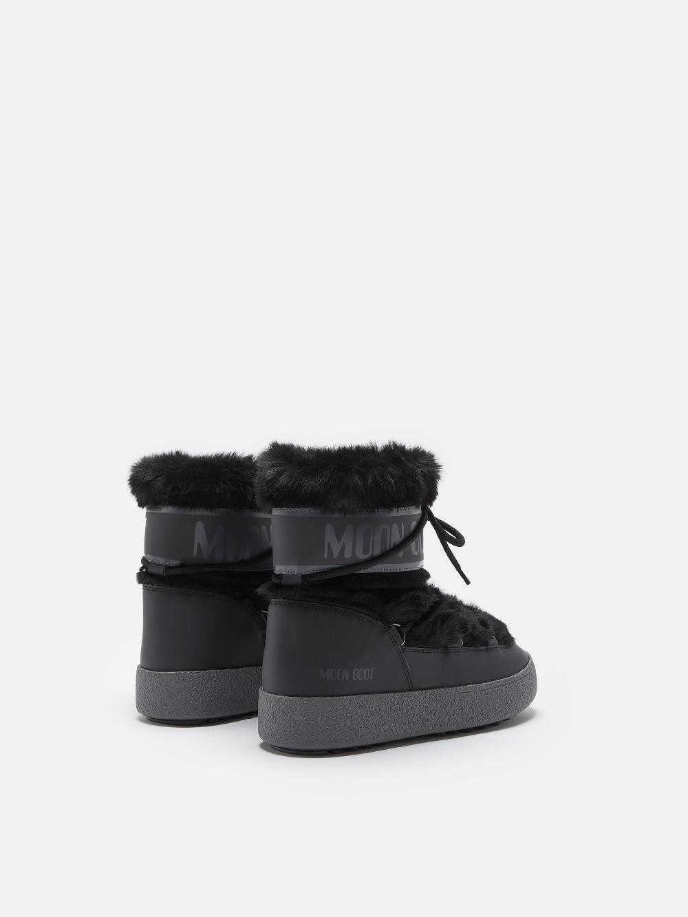 Moon Boot LTRACK LOW FAUX FUR NERO In Saldo