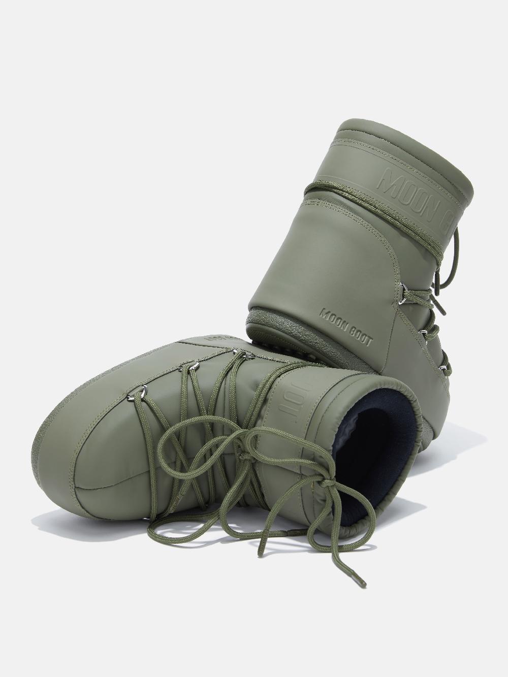 Moon Boot ICON LOW KAKI IN GOMMA Moda