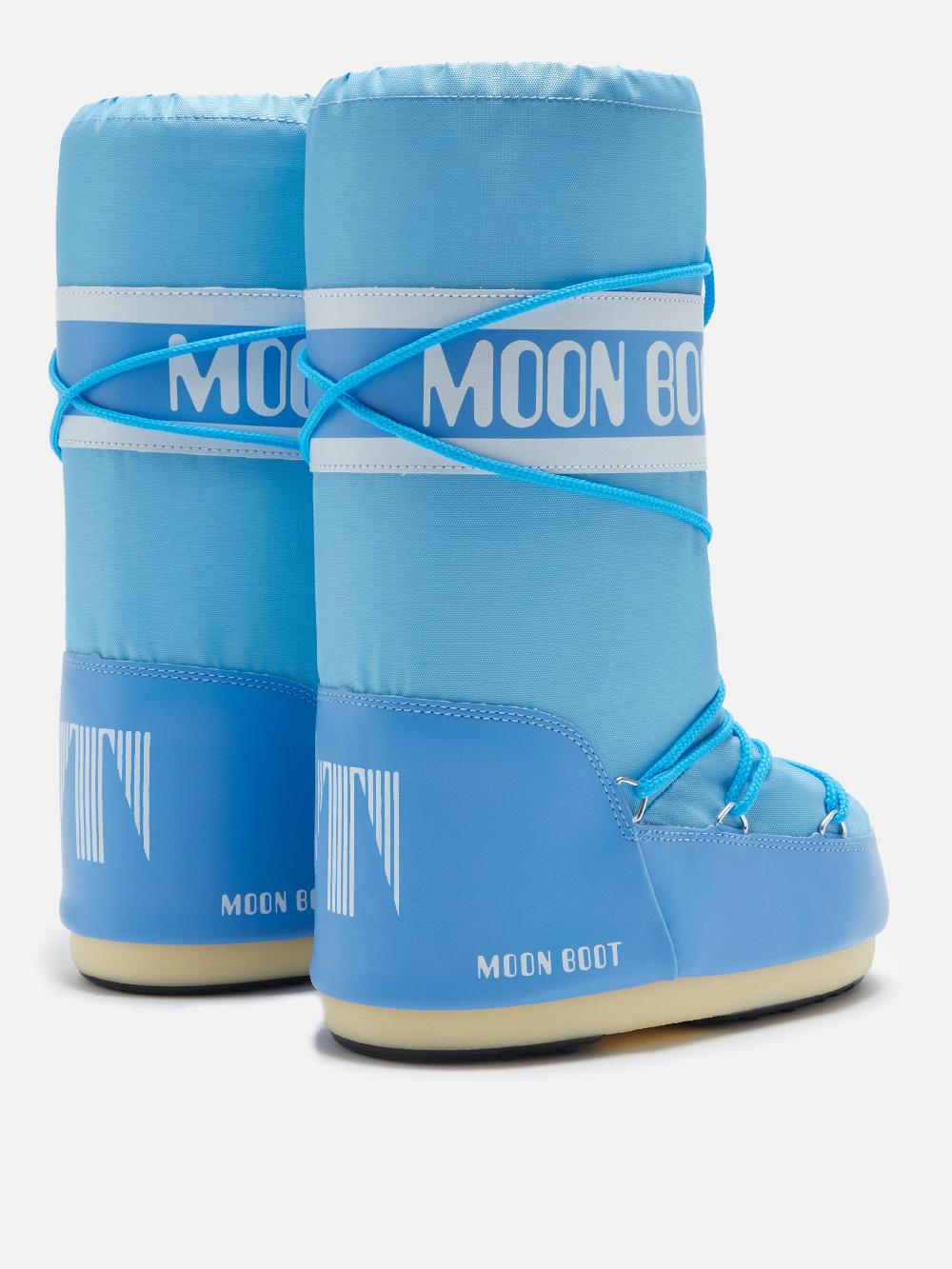 Moon Boot ICON NYLON AZZURRO Nuovo