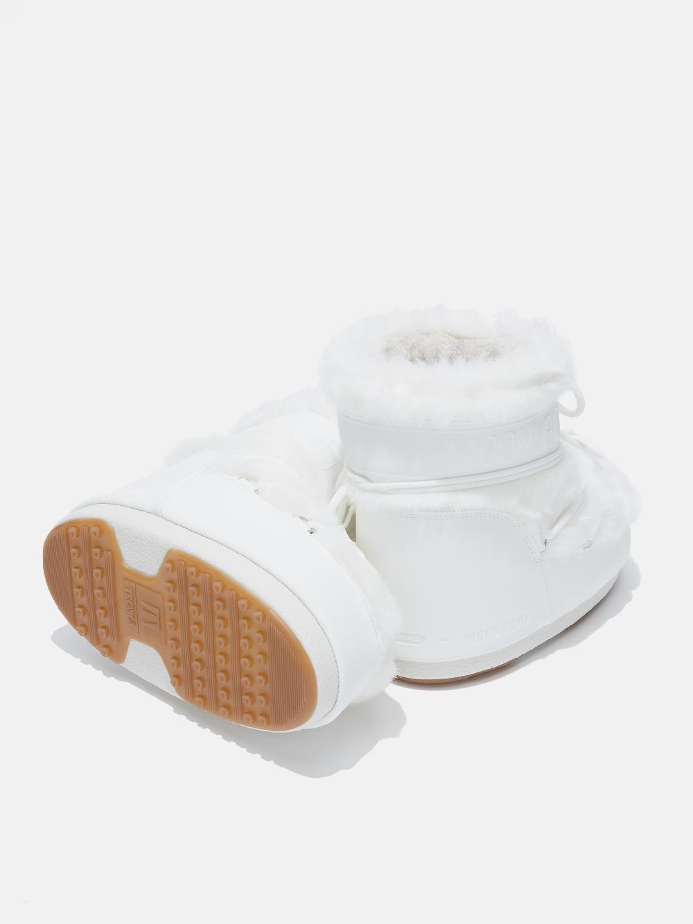 Moon Boot ICON LOW BIANCO IN ECOPELLICCIA Qualità