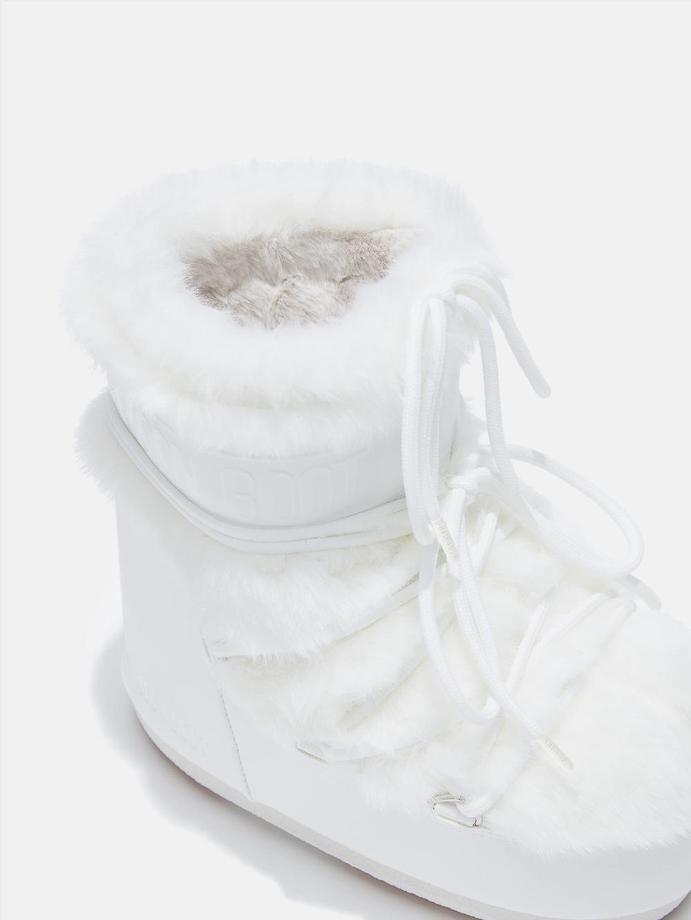 Moon Boot ICON LOW BIANCO IN ECOPELLICCIA Qualità