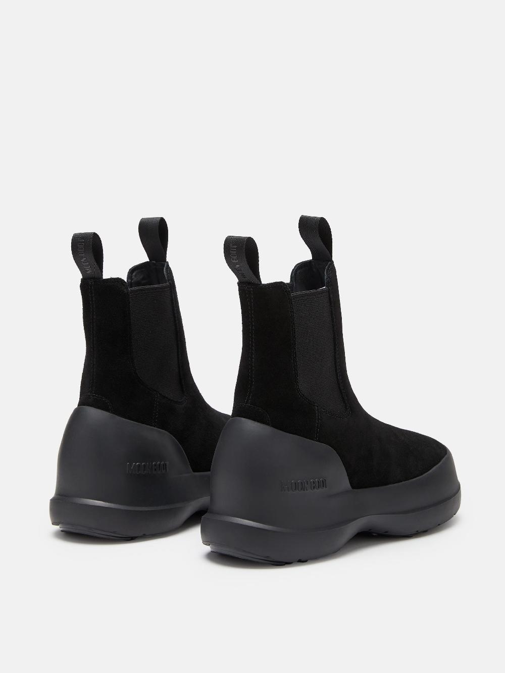 Moon Boot STIVALE LUNA CHELSEA NERO IN PELLE SCAMOSCIATA Qualità Garantita
