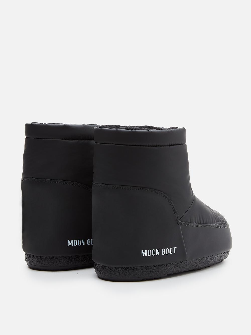Moon Boot ICON LOW NERO IN GOMMA SENZA LACCI Consegna Veloce