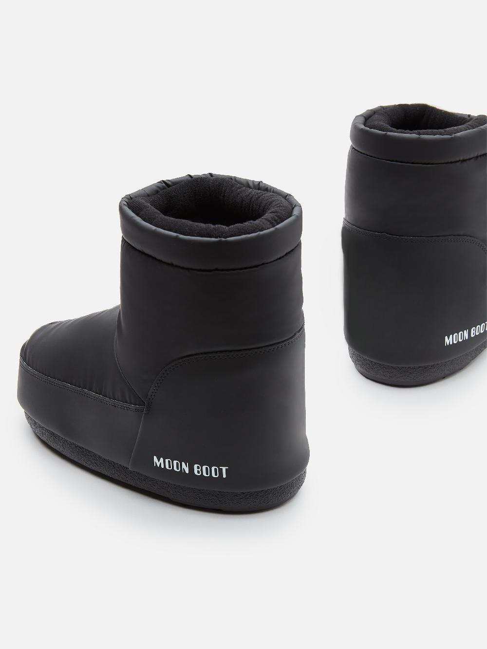 Moon Boot ICON LOW NERO IN GOMMA SENZA LACCI Consegna Veloce