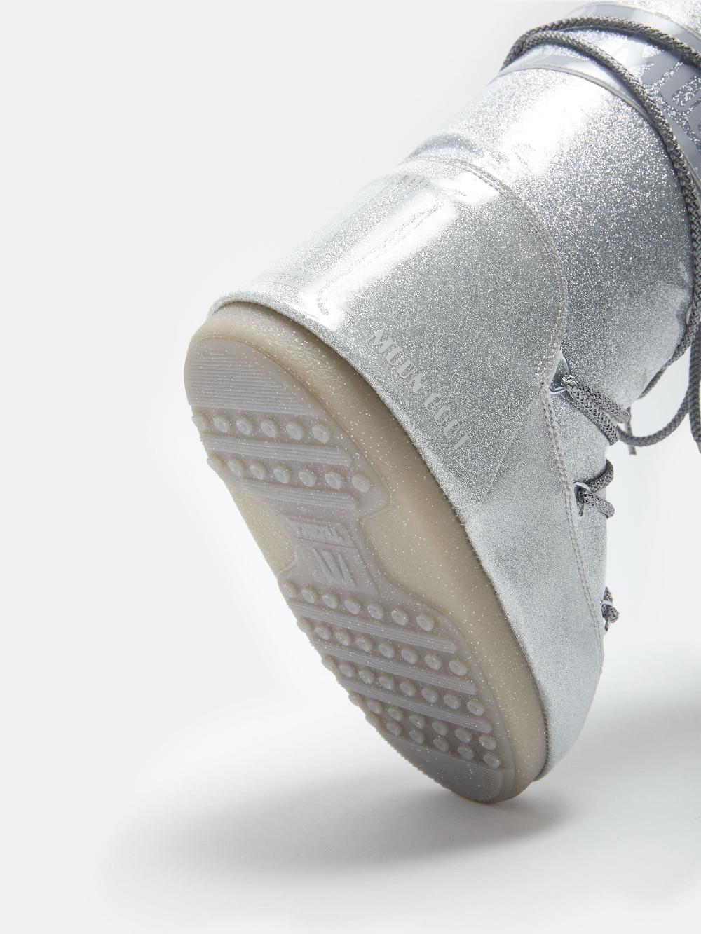 Moon Boot ICON GLITTER ARGENTO Promozione Limitata