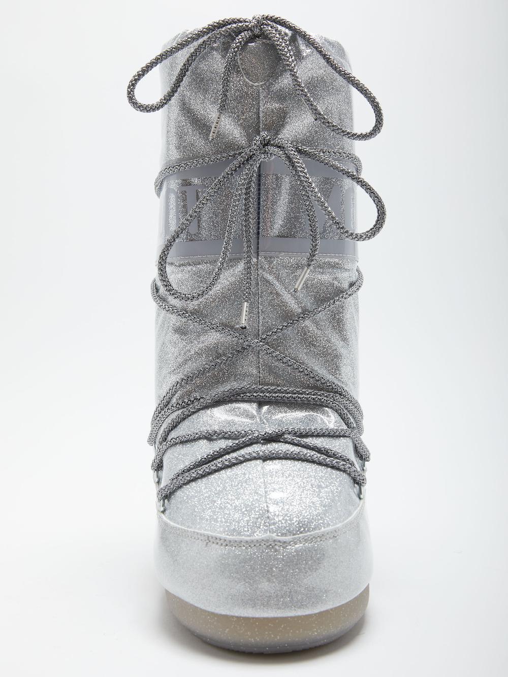 Moon Boot ICON GLITTER ARGENTO Promozione Limitata