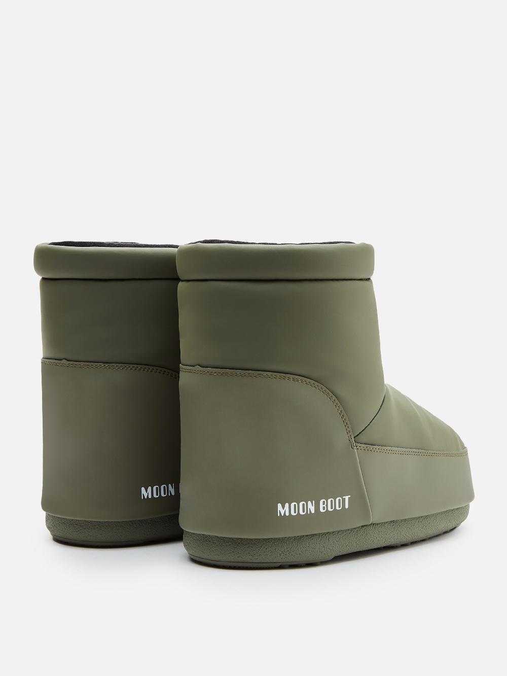 Moon Boot ICON LOW KHAKI IN GOMMA SENZA LACCI Fino Al -60%