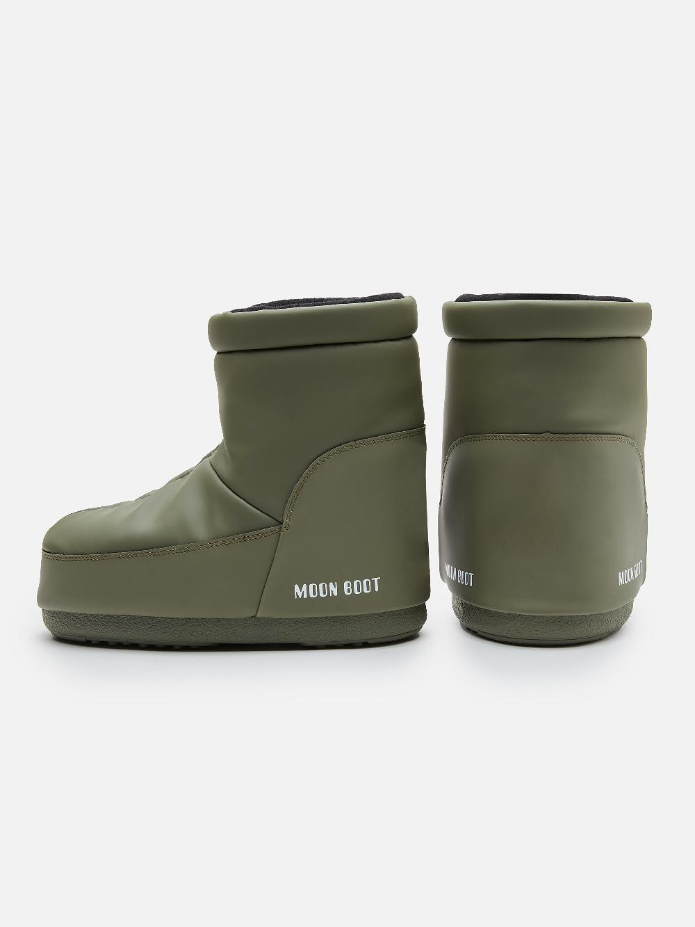 Moon Boot ICON LOW KHAKI IN GOMMA SENZA LACCI Fino Al -60%