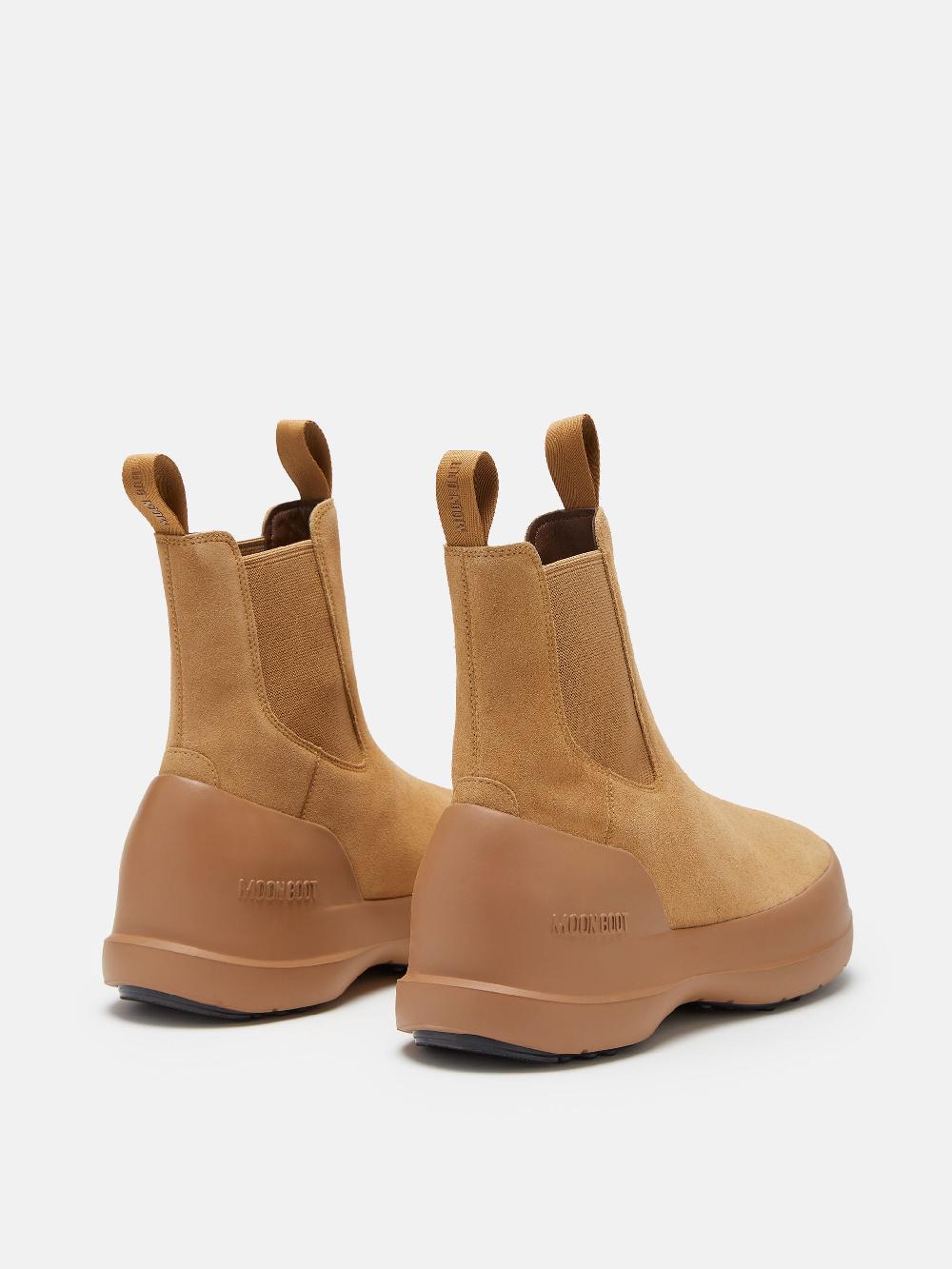 Moon Boot STIVALE LUNA CHELSEA BEIGE IN PELLE SCAMOSCIATA Sconto