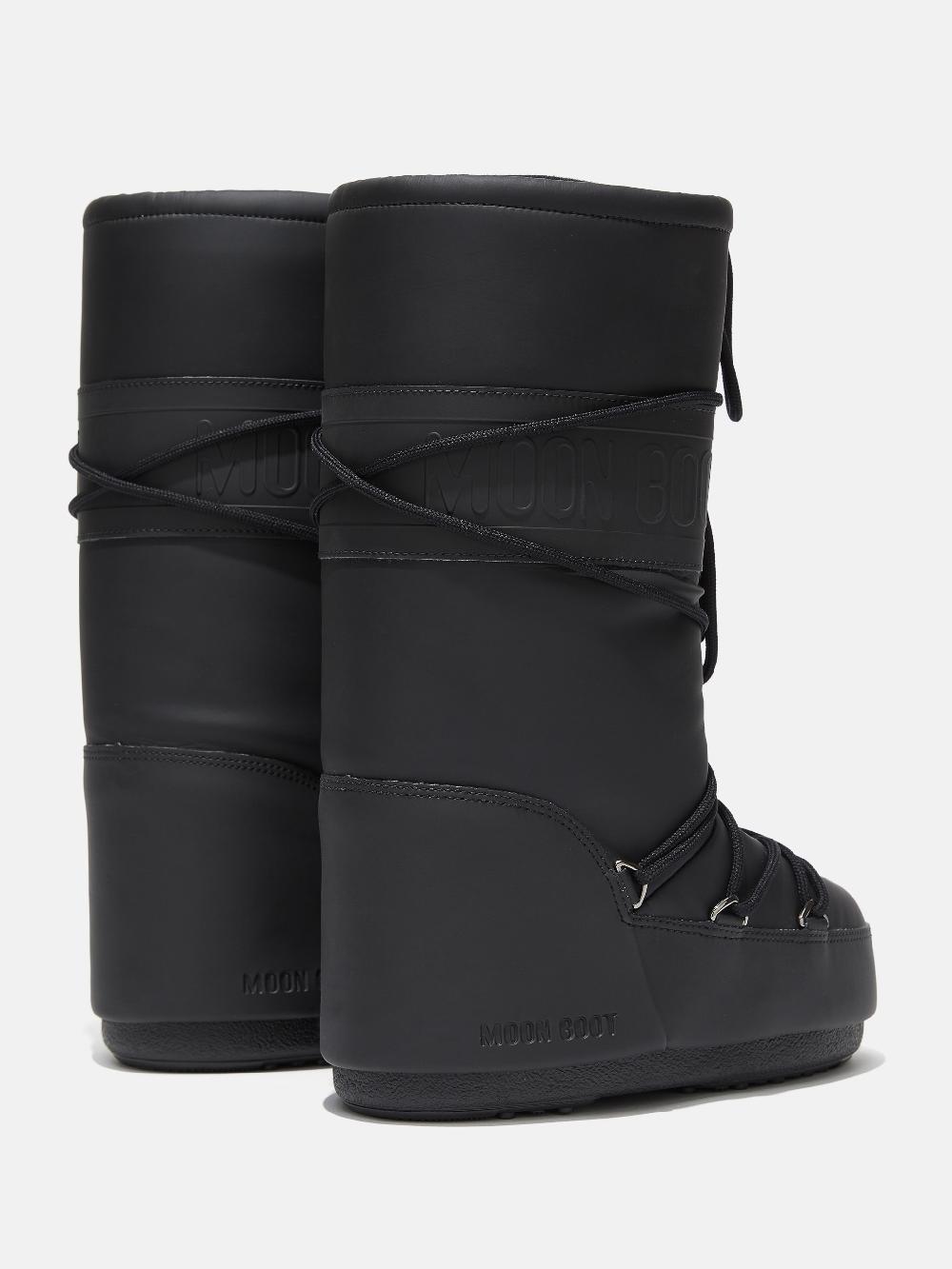 Moon Boot ICON NERO IN GOMMA Offerte