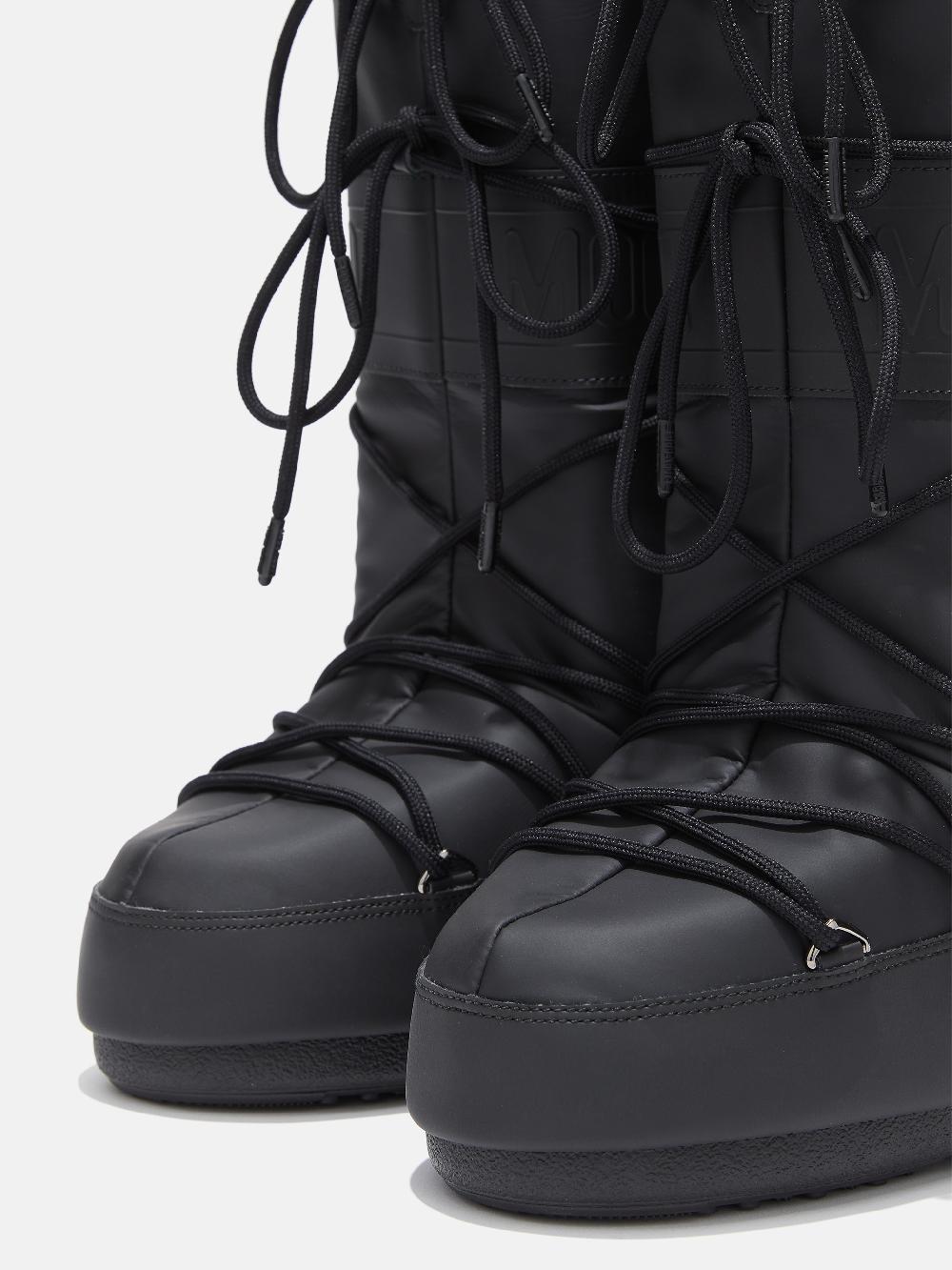 Moon Boot ICON NERO IN GOMMA Offerte
