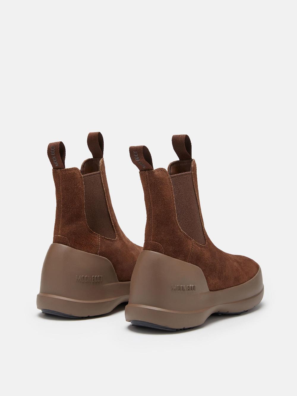 Moon Boot STIVALE LUNA CHELSEA MARRONE IN PELLE SCAMOSCIATA Negozio