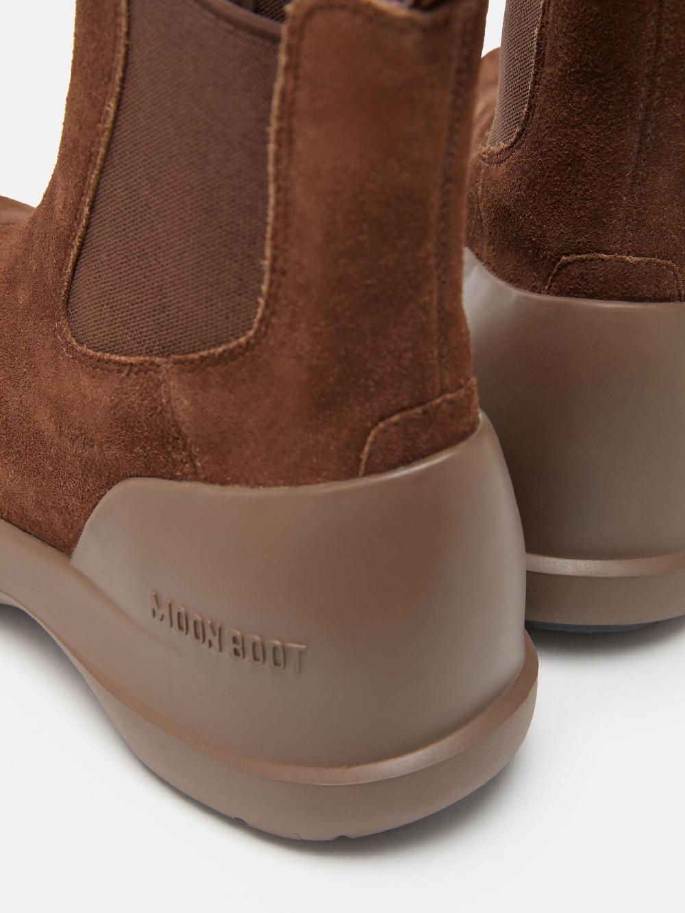 Moon Boot STIVALE LUNA CHELSEA MARRONE IN PELLE SCAMOSCIATA Negozio