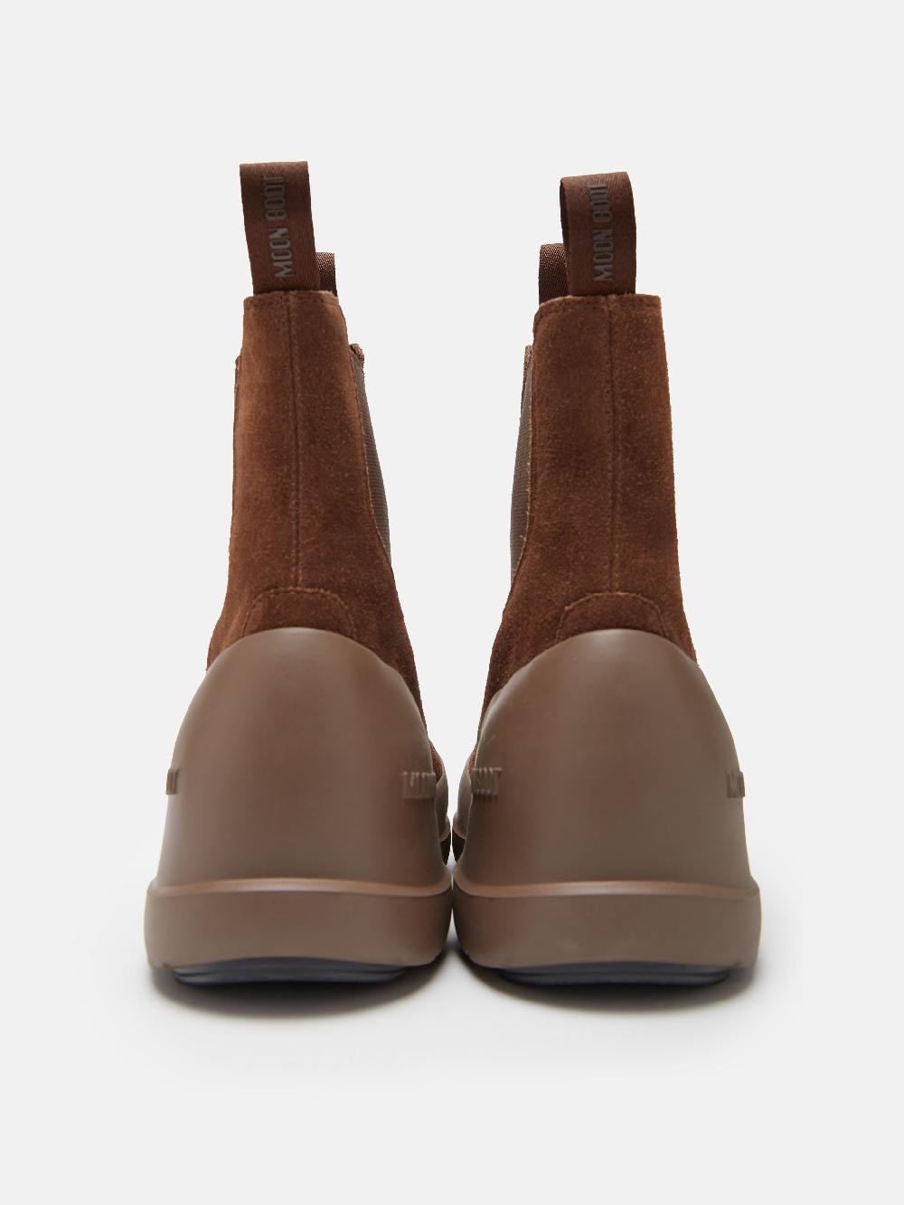 Moon Boot STIVALE LUNA CHELSEA MARRONE IN PELLE SCAMOSCIATA Negozio