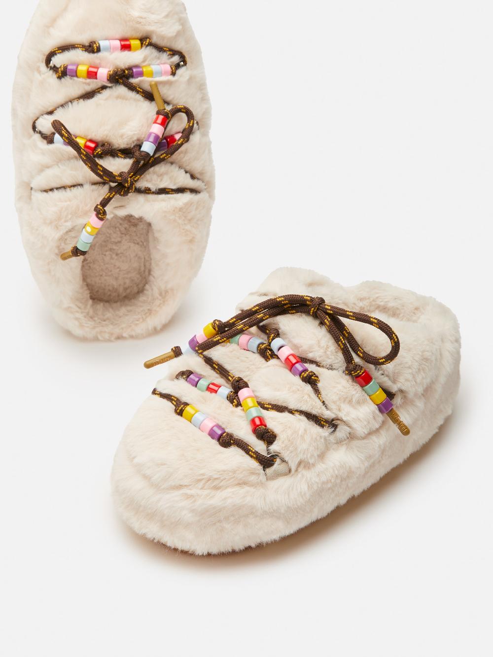 Moon Boot MULE FAUX-FUR BEADS PANNA Moda