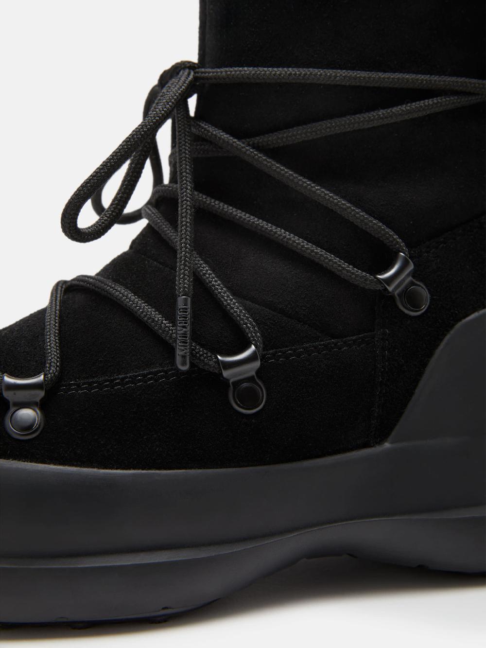 Moon Boot STIVALE LUNA NERO IN PELLE SCAMOSCIATA Qualità