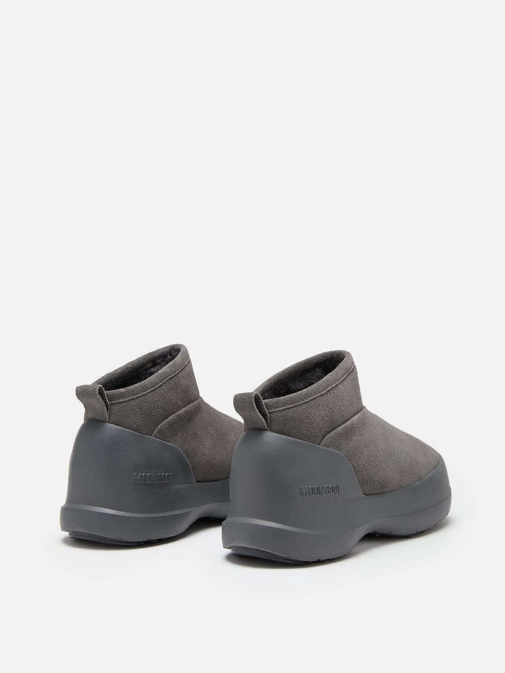 Moon Boot STIVALE LUNA LOW GRIGIO IN PELLE SCAMOSCIATA Affare Del Giorno