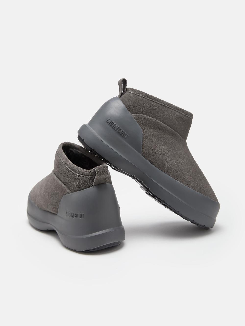 Moon Boot STIVALE LUNA LOW GRIGIO IN PELLE SCAMOSCIATA Affare Del Giorno