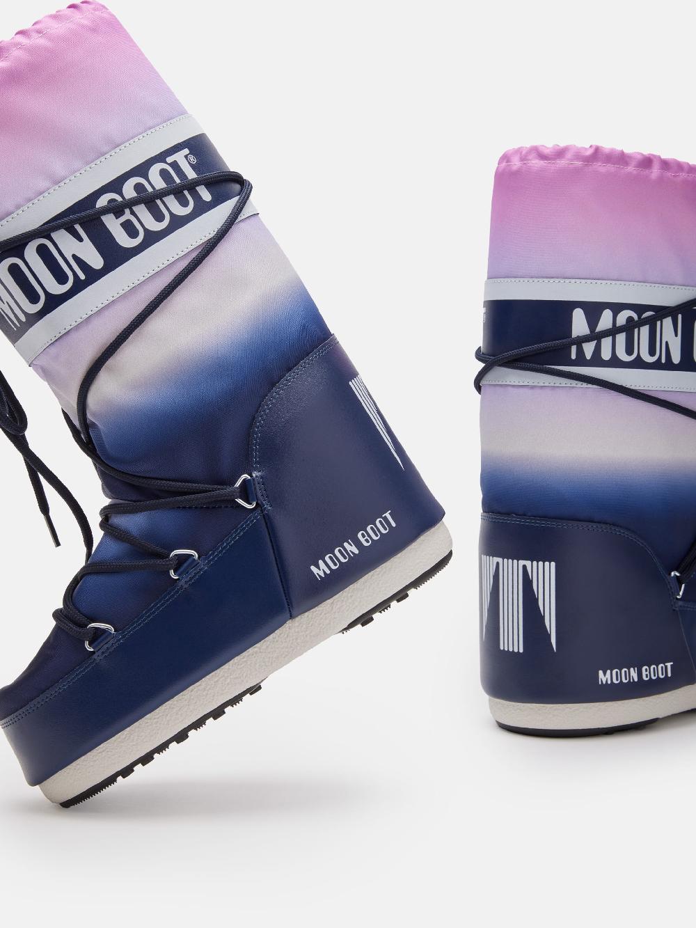 Moon Boot ICON BLU CON STAMPA MOONRISE Rilascio limitato
