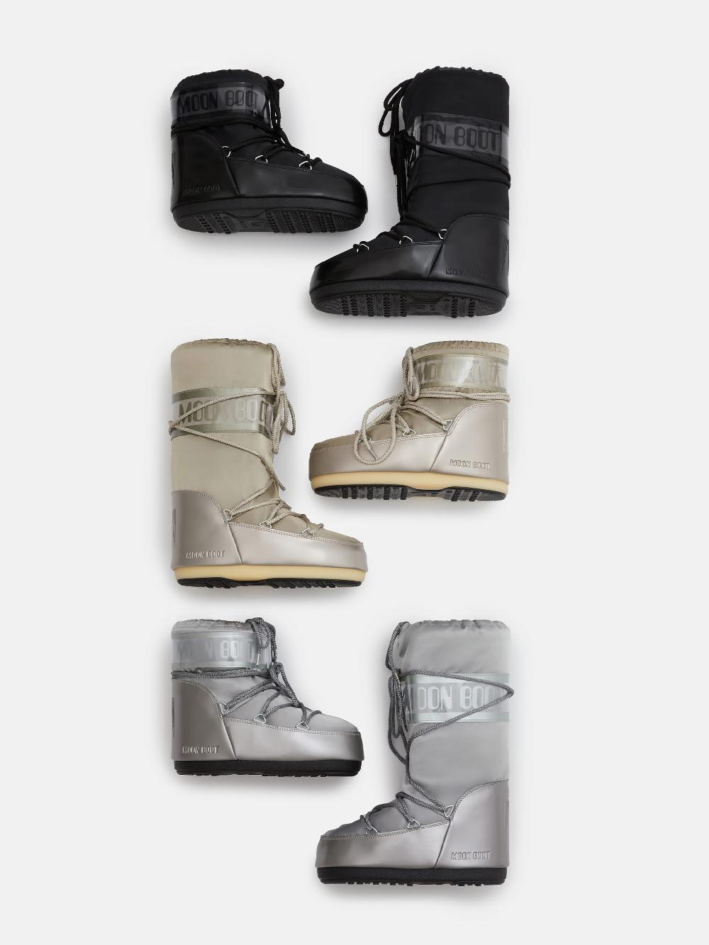 Moon Boot ICON LOW GLANCE ARGENTO IN RASO Outlet