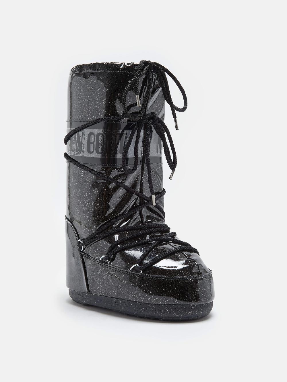 Moon Boot ICON GLITTER NERO Saldi
