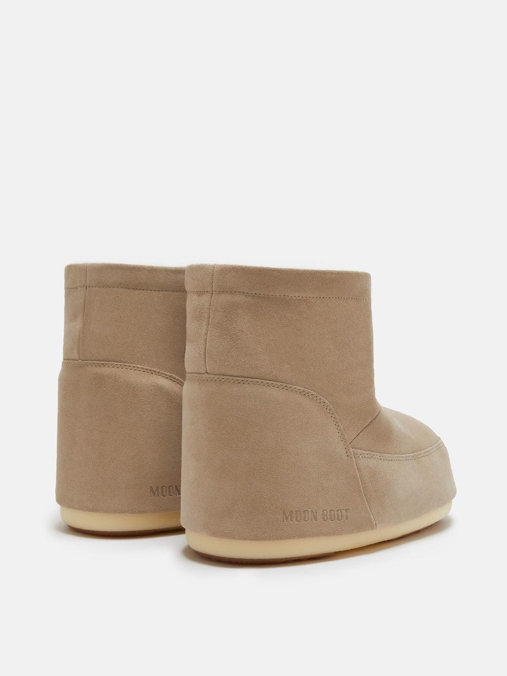 Moon Boot ICON LOW NOLACE BEIGE IN PELLE SCAMOSCIATA Vendite Flash