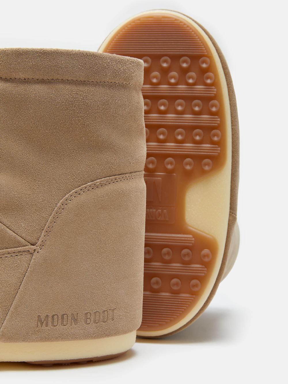 Moon Boot ICON LOW NOLACE BEIGE IN PELLE SCAMOSCIATA Vendite Flash