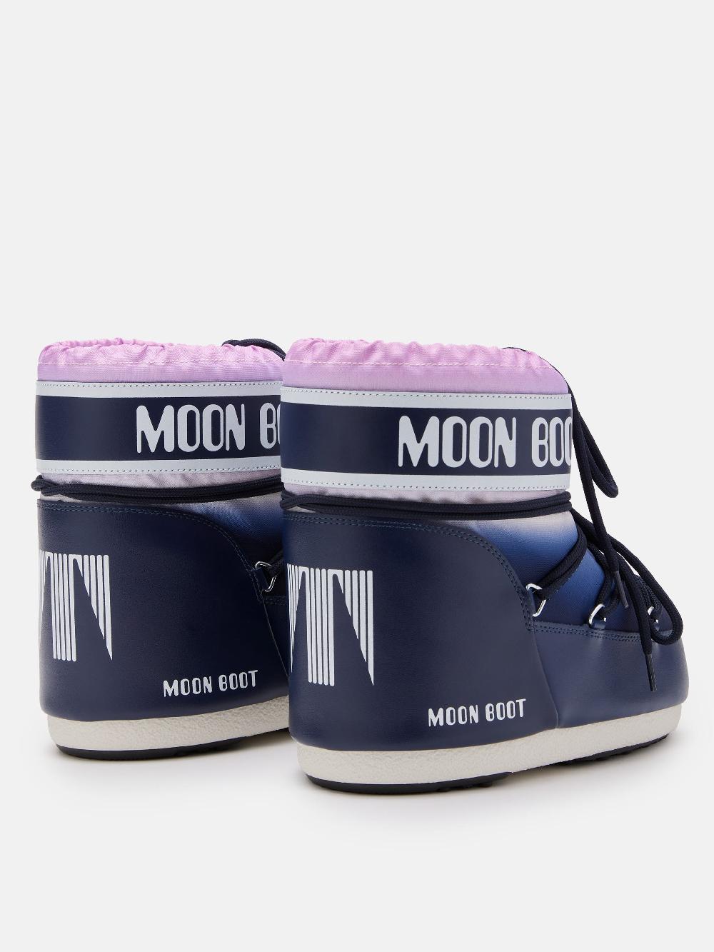 Moon Boot ICON LOW BLU CON STAMPA MOONRISE Nuova
